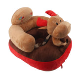 Baby Sofa Chair Floor Support Seat Plush Cute Cartoon Animal Angle Adjustable Baby Learning to Sit Chair with USB Cable for Toddlers Boys Girls Deer