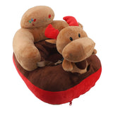 Baby Sofa Chair Floor Support Seat Plush Cute Cartoon Animal Angle Adjustable Baby Learning to Sit Chair with USB Cable for Toddlers Boys Girls Deer