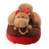 Baby Sofa Chair Floor Support Seat Plush Cute Cartoon Animal Angle Adjustable Baby Learning to Sit Chair with USB Cable for Toddlers Boys Girls Deer