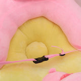 Baby Sofa Chair Floor Support Seat Plush Cute Cartoon Animal Angle Adjustable Baby Learning to Sit Chair with USB Cable for Toddlers Boys Girls Pig