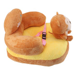 Baby Sofa Chair Floor Support Seat Plush Cute Cartoon Animal Angle Adjustable Baby Learning to Sit Chair with USB Cable for Toddlers Boys Girls Monkey In Australia - Darrahopens
