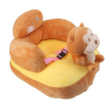 Baby Sofa Chair Floor Support Seat Plush Cute Cartoon Animal Angle Adjustable Baby Learning to Sit Chair with USB Cable for Toddlers Boys Girls Monkey