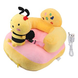 Darrahopens Baby & Kids > Kid's Furniture > Kid's Tables, Chairs & Seats Baby Learn Sitting Support Seats Anti Fall Anti Side Turning Rechargeable Plush Baby Learning to Sit Chair for Indoor Outdoor Bee In Australia - Darrahopens