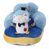 Baby Learn Sitting Support Seats Anti Fall Anti Side Turning Rechargeable Plush Baby Learning to Sit Chair for Indoor Outdoor Blue Penguin In Australia - Darrahopens