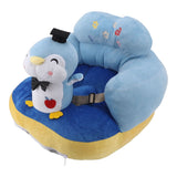 Baby Learn Sitting Support Seats Anti Fall Anti Side Turning Rechargeable Plush Baby Learning to Sit Chair for Indoor Outdoor Blue Penguin In Australia - Darrahopens