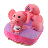 Baby Support Seat Sofa Soft Plush Comfortable Adjustable Angles Bluetooth Function Baby Sitting Support for Indoor Elephant