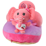 Baby Support Seat Sofa Soft Plush Comfortable Adjustable Angles Bluetooth Function Baby Sitting Support for Indoor Elephant