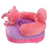 Baby Support Seat Sofa Soft Plush Comfortable Adjustable Angles Bluetooth Function Baby Sitting Support for Indoor Elephant