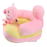 Baby Support Seat Sofa Soft Plush Comfortable Adjustable Angles Bluetooth Function Baby Sitting Support for Indoor Pink Pig