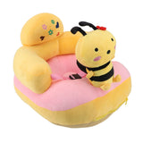 Darrahopens Baby & Kids > Kid's Furniture > Kid's Tables, Chairs & Seats Baby Sofa Chair Floor Support Seat Bluetooth Plush Cute Cartoon Animal Adjustable Baby Learn to Sit Up Chair with USB Cable for Toddlers Boys Girls Bee In Australia - Darrahopens