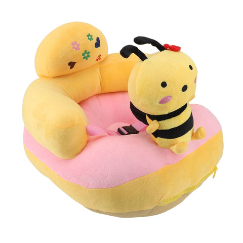 Darrahopens Baby & Kids > Kid's Furniture > Kid's Tables, Chairs & Seats Baby Sofa Chair Floor Support Seat Bluetooth Plush Cute Cartoon Animal Adjustable Baby Learn to Sit Up Chair with USB Cable for Toddlers Boys Girls Bee In Australia - Darrahopens