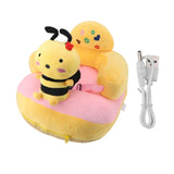 Darrahopens Baby & Kids > Kid's Furniture > Kid's Tables, Chairs & Seats Baby Sofa Chair Floor Support Seat Bluetooth Plush Cute Cartoon Animal Adjustable Baby Learn to Sit Up Chair with USB Cable for Toddlers Boys Girls Bee In Australia - Darrahopens