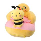 Darrahopens Baby & Kids > Kid's Furniture > Kid's Tables, Chairs & Seats Baby Sofa Chair Floor Support Seat Bluetooth Plush Cute Cartoon Animal Adjustable Baby Learn to Sit Up Chair with USB Cable for Toddlers Boys Girls Bee In Australia - Darrahopens