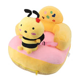 Darrahopens Baby & Kids > Kid's Furniture > Kid's Tables, Chairs & Seats Baby Sofa Chair Floor Support Seat Bluetooth Plush Cute Cartoon Animal Adjustable Baby Learn to Sit Up Chair with USB Cable for Toddlers Boys Girls Bee In Australia - Darrahopens