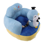 Baby Sofa Chair Floor Support Seat Bluetooth Plush Cute Cartoon Animal Adjustable Baby Learn to Sit Up Chair with USB Cable for Toddlers Boys Girls Blue Penguin In Australia - Darrahopens