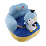 Baby Sofa Chair Floor Support Seat Bluetooth Plush Cute Cartoon Animal Adjustable Baby Learn to Sit Up Chair with USB Cable for Toddlers Boys Girls Blue Penguin In Australia - Darrahopens