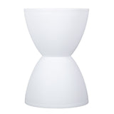 Modern Hourglass Shaped Stool Round End Table Stool for Shoe Changing Home Use 43x30cm White In Australia - Darrahopens
