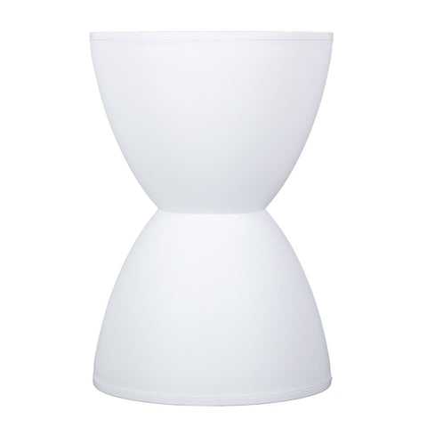 Modern Hourglass Shaped Stool Round End Table Stool for Shoe Changing Home Use 43x30cm White In Australia - Darrahopens