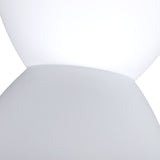 Modern Hourglass Shaped Stool Round End Table Stool for Shoe Changing Home Use 43x30cm White