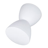 Modern Hourglass Shaped Stool Round End Table Stool for Shoe Changing Home Use 43x30cm White
