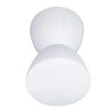 Modern Hourglass Shaped Stool Round End Table Stool for Shoe Changing Home Use 43x30cm White