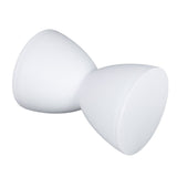 Modern Hourglass Shaped Stool Round End Table Stool for Shoe Changing Home Use 43x30cm White