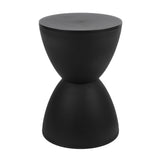 Modern Hourglass Shaped Stool Round End Table Stool for Shoe Changing Home Use 43x30cm Black In Australia - Darrahopens