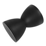 Modern Hourglass Shaped Stool Round End Table Stool for Shoe Changing Home Use 43x30cm Black