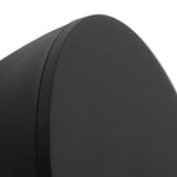 Modern Hourglass Shaped Stool Round End Table Stool for Shoe Changing Home Use 43x30cm Black