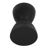 Modern Hourglass Shaped Stool Round End Table Stool for Shoe Changing Home Use 43x30cm Black