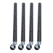 4PCS Furniture Legs with Caster Wheels Heavy Duty Carbon Steel Table Leg Extender Riser for Cabinet Sofa Bed Couch Coffee Table 51cm/20.1in In Australia - Darrahopens