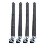 4PCS Furniture Legs with Caster Wheels Heavy Duty Carbon Steel Table Leg Extender Riser for Cabinet Sofa Bed Couch Coffee Table 51cm/20.1in In Australia - Darrahopens
