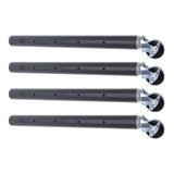 4PCS Furniture Legs with Caster Wheels Heavy Duty Carbon Steel Table Leg Extender Riser for Cabinet Sofa Bed Couch Coffee Table 51cm/20.1in In Australia - Darrahopens