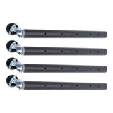 4PCS Furniture Legs with Caster Wheels Heavy Duty Carbon Steel Table Leg Extender Riser for Cabinet Sofa Bed Couch Coffee Table 51cm/20.1in