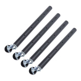 4PCS Furniture Legs with Caster Wheels Heavy Duty Carbon Steel Table Leg Extender Riser for Cabinet Sofa Bed Couch Coffee Table 51cm/20.1in