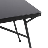 Camping Folding Table Professional Adjustable Height Aluminum Alloy Camping Side Table for Outdoor Hiking Picnics BBQ Cooking Black