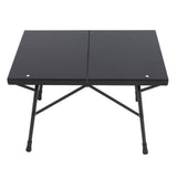 Camping Folding Table Professional Adjustable Height Aluminum Alloy Camping Side Table for Outdoor Hiking Picnics BBQ Cooking Black