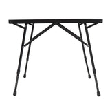 Camping Folding Table Professional Adjustable Height Aluminum Alloy Camping Side Table for Outdoor Hiking Picnics BBQ Cooking Black