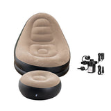Inflatable Deck Chair Thick Lounger Sofa with Footrest for Indoor Living Room Bedroom Outdoor Travel Camping Picnic Brown In Australia - Darrahopens