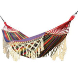 Backyard Hammock with Tassels 500lb Load Bearing Single Double Hammock with Hanging Ropes for Outdoor Garden Courtyard Camping Red In Australia - Darrahopens