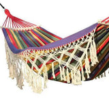 Backyard Hammock with Tassels 500lb Load Bearing Single Double Hammock with Hanging Ropes for Outdoor Garden Courtyard Camping Red In Australia - Darrahopens