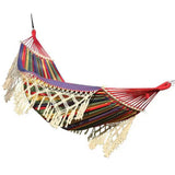 Backyard Hammock with Tassels 500lb Load Bearing Single Double Hammock with Hanging Ropes for Outdoor Garden Courtyard Camping Red In Australia - Darrahopens