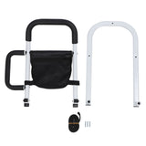 Bed Rails for Elderly Adults Safety Fall Prevention Guard Bed Assist Rail with Double Grab Bars and Storage Pocket for Seniors Patients