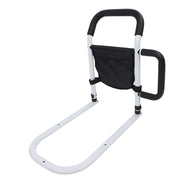 Bed Rails for Elderly Adults Safety Fall Prevention Guard Bed Assist Rail with Double Grab Bars and Storage Pocket for Seniors Patients