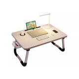 Laptop Bed Desk Foldable Portable Bed Table Tray Stand with Cup Holder Drawer for Sofa Floor Reading Writing Eating White In Australia - Darrahopens