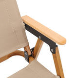 Kids Camping Chair Aluminum Alloy Wood Grain Canvas Portable Folding Camp Chair for Children Under 6 Years Old