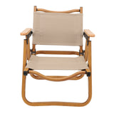 Kids Camping Chair Aluminum Alloy Wood Grain Canvas Portable Folding Camp Chair for Children Under 6 Years Old
