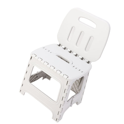 Folding Step Stool PP Thickened Portable Small Kids Step Stool with Handle for Outdoor Camping Fishing Picnic Grey L In Australia - Darrahopens