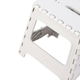 Folding Step Stool PP Thickened Portable Small Kids Step Stool with Handle for Outdoor Camping Fishing Picnic Grey L