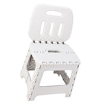 Folding Step Stool PP Thickened Portable Small Kids Step Stool with Handle for Outdoor Camping Fishing Picnic Grey L